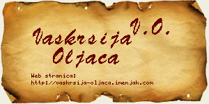 Vaskrsija Oljača vizit kartica